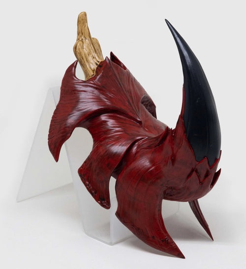 Rathalos Plate replica standing up in front of white background